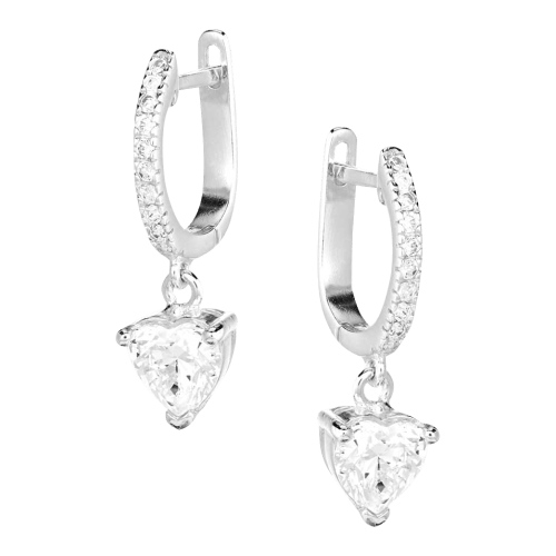 Montana Silversmiths Charmed by You Crystal Heart Earrings