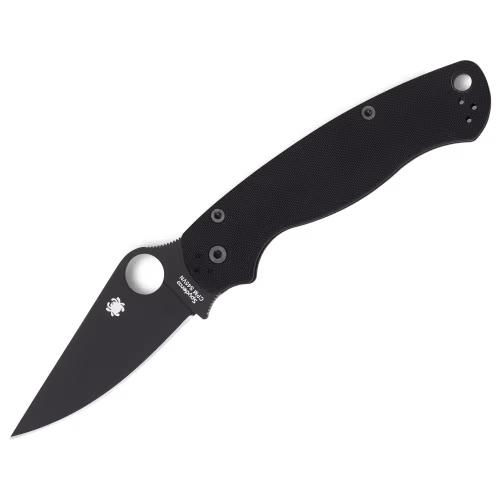 Spyderco Para-Military 2 G-10 Black Blade Folding Knife