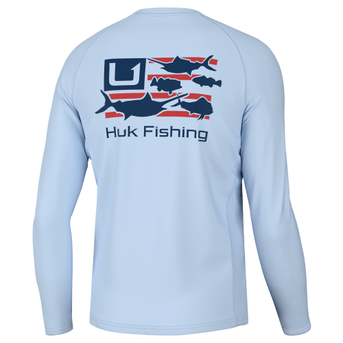 Huk Pursuit Trophy Flag Long-Sleeve Crew for Men