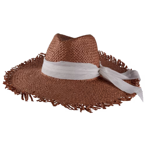 Quagga Caramel Wide-Brim Hat for Ladies