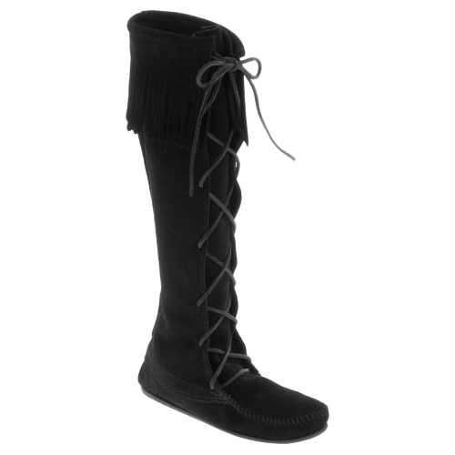 Minnetonka Front-Lace Hardsole Knee-High Boots for Ladies