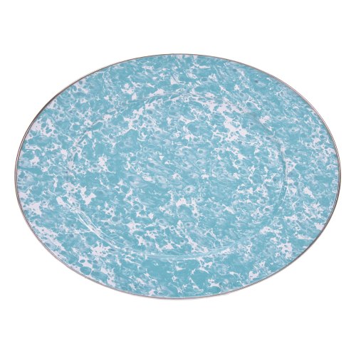 Golden Rabbit Sea Glass Enamelware Collection Oval Platter