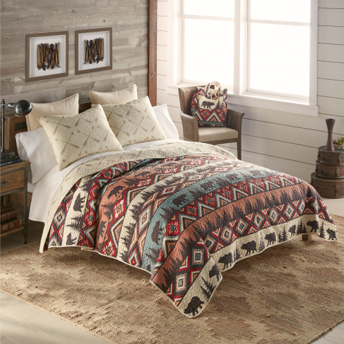 Donna Sharp Bear Totem Bedding Collection Quilt Set