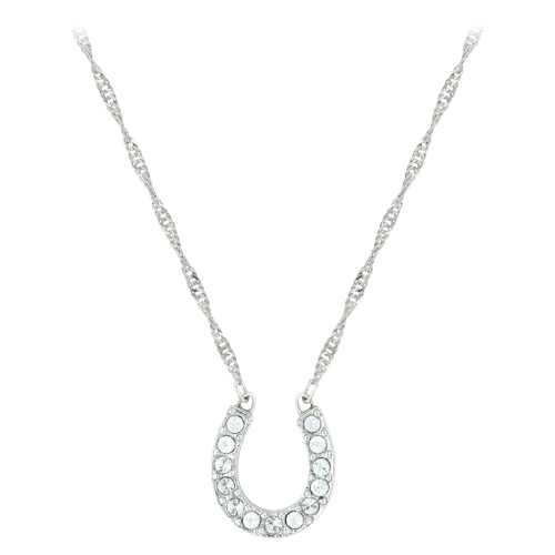 Montana Silversmiths Crystal Clear Lucky Horseshoe Necklace
