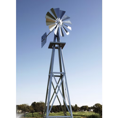 Outdoor Water Solutions Large Backyard Galvanized Windmill