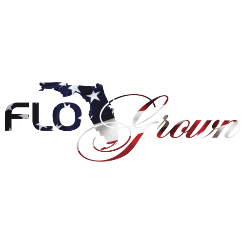 FloGrown American Flag Script Logo Vinyl Decal