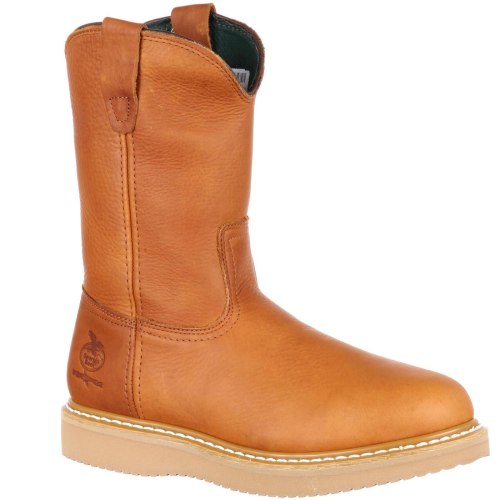 Georgia Boot Wedge Steel Toe Wellington Work Boots for Men