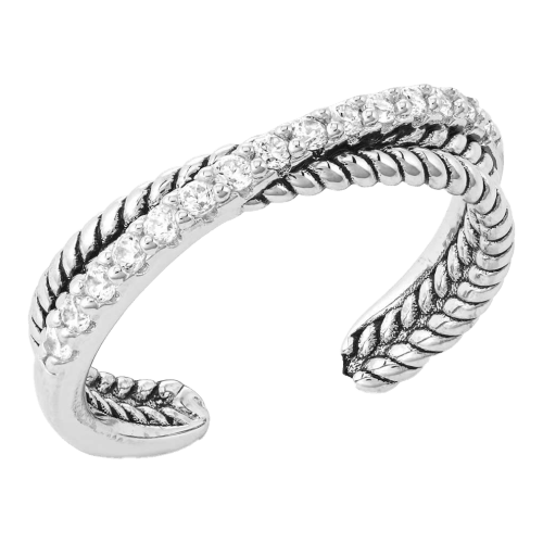 Montana Silversmiths Crystal Crossover Open Ring