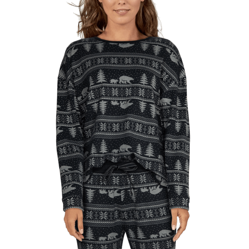 Natural Reflections Fair Isle Lounge Top for Ladies