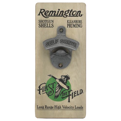 Open Road Brands Remington Metal Sign with Bottle Opener
