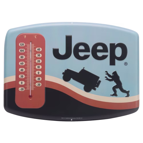 Open Road Brands Jeep Bigfoot Chase Wall Thermometer