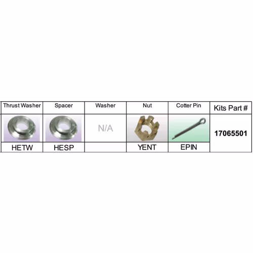 SOLAS Honda Type E 115-250hp Fixed Hub Propeller Hardware Kit