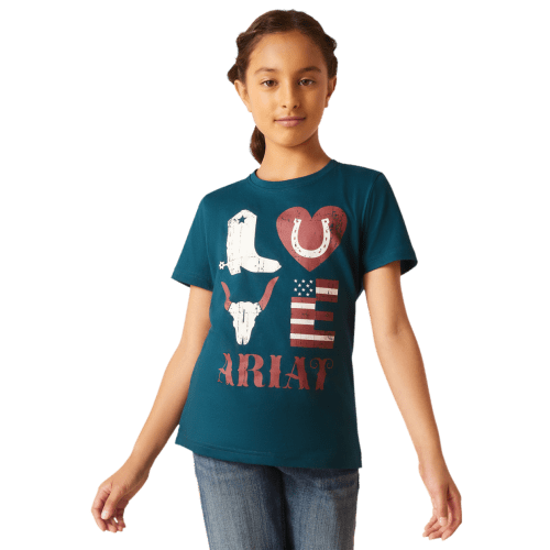 Ariat Western Love Short-Sleeve T-Shirt for Girls