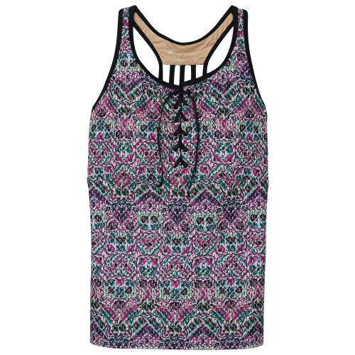 Free Country Magenta Lace-Up Racerback Tankini for Ladies