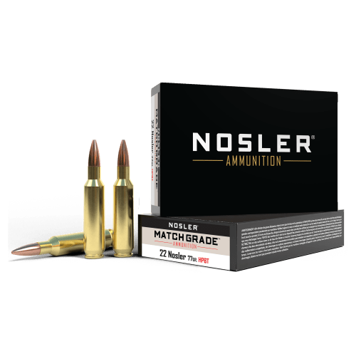 Nosler Match-Grade .22 Nosler 77 Grain Rifle Ammo