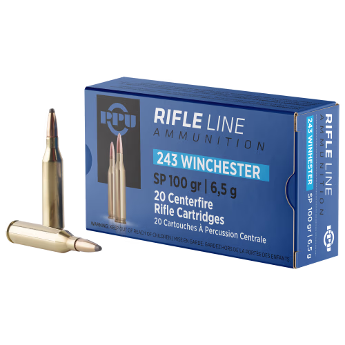 PPU SP .243 Winchester 100 Grain Centerfire Rifle Ammo