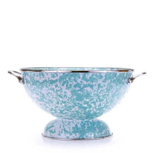 Golden Rabbit Sea Glass Enamelware Colander