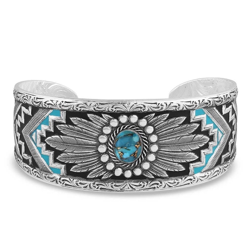 Montana Silversmiths Blue Spring Turquoise Cuff Bracelet