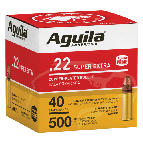 Aguila Prime .22 Super Extra Copper Plated Rimfire Ammo