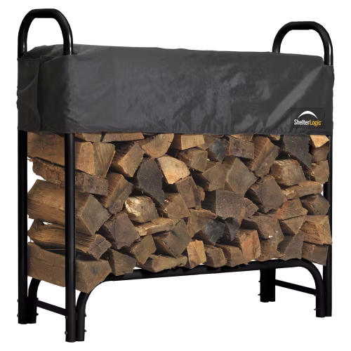 ShelterLogic Heavy-Duty Firewood Rack with Cover