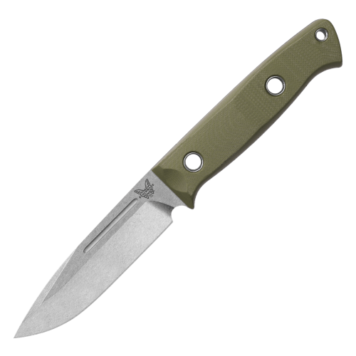 Benchmade Bushcrafter Fixed Blade Knife with Leather Sheath