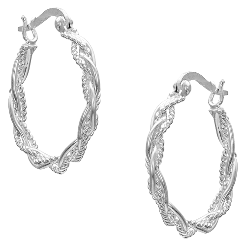 Montana Silversmiths Braided Rope Hoop Earrings