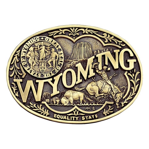Montana Silversmiths Wyoming State Heritage Attitude Buckle