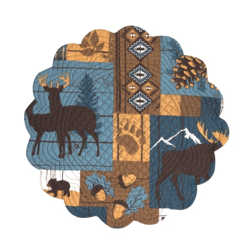 C&F Home Timber Trails Sky Round Placemat 6-Pack