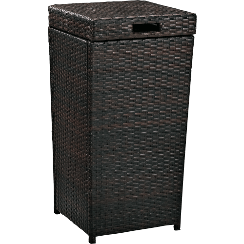 Crosley Palm Harbor Wicker Trash Bin
