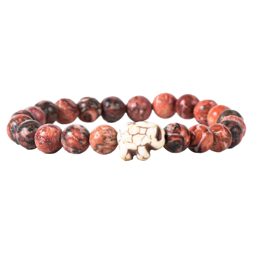 fahlo Expedition Track-An-Elephant Desert Stone Bracelet