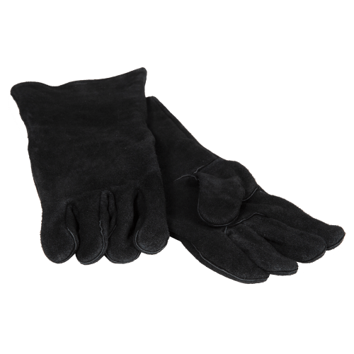 GrillPro Black Leather Barbeque Gloves