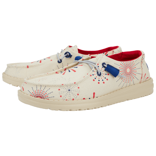 HEYDUDE Wendy Fireworks Canvas Shoes for Ladies