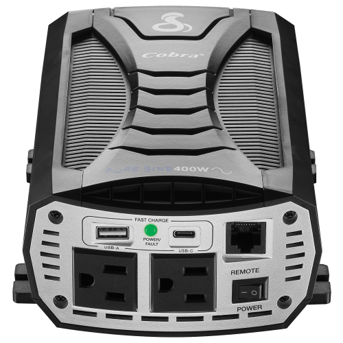 Cobra Pure Sine 400W Power Inverter with Fast Charge USB