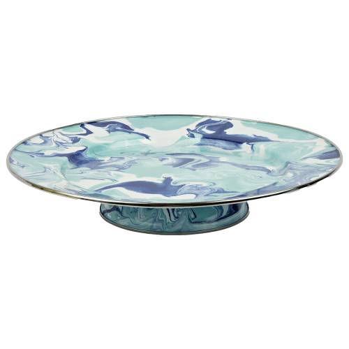 Golden Rabbit Lagoon Enamelware Cake Plate