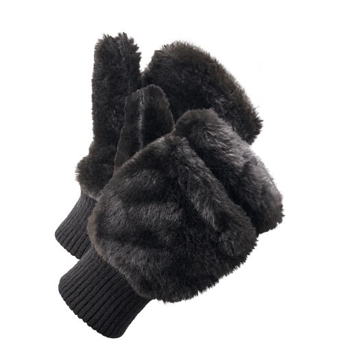 Natural Reflections Faux-Fur Mittens for Ladies
