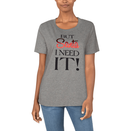 Natural Reflections Santa Short-Sleeve T-Shirt for Ladies