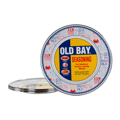 Golden Rabbit Old Bay Enamelware Collection Dinner Plate Set