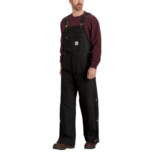 Carhartt Loose Fit Firm Duck Insulated Bib Overalls for Men