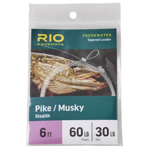 Rio Pike/Musky Leader with Fluorocarbon Shock Tippet