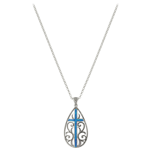 Montana Silversmiths Filigree Water Lights Cross Necklace