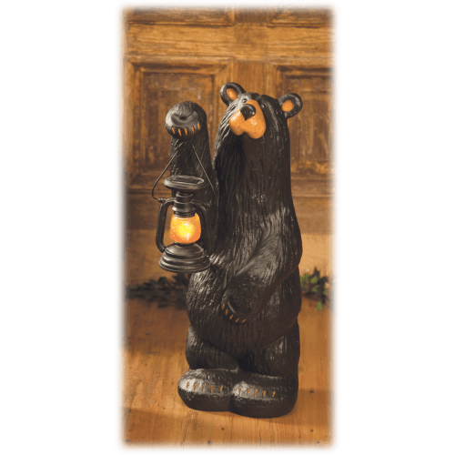 DEMDACO Koleman Bear with Lantern Grand Scultpure by Jeff Fleming