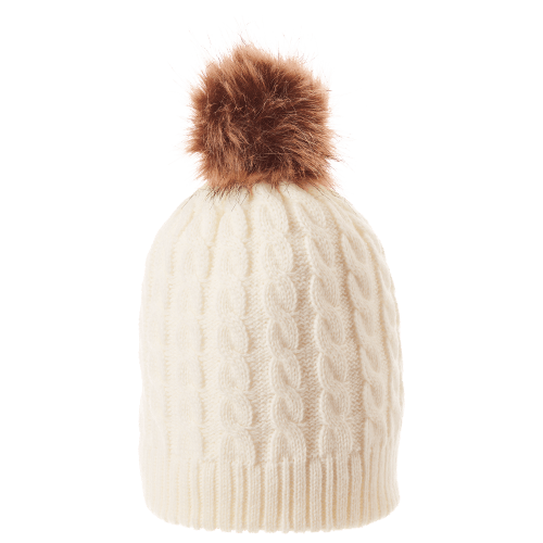 Dorfman Pacific Cable Pom Beanie for Ladies