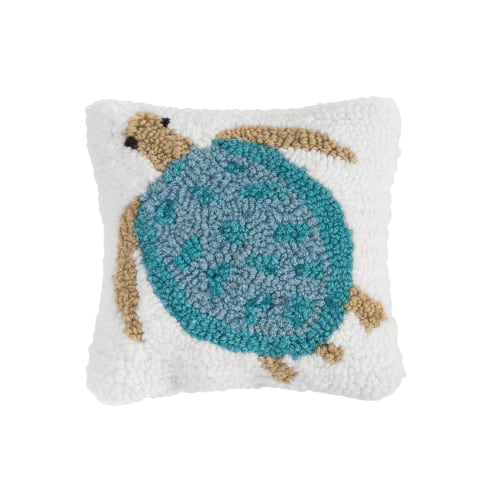 C&F Home Turtle Hooked Pillow