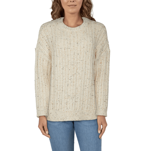 Natural Reflections Marled Crew-Neck Sweater for Ladies