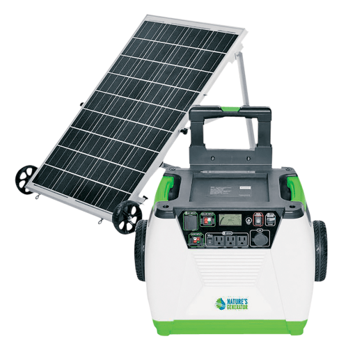 Nature's Generator 1,800W Solar-Powered Portable Generator Gold System