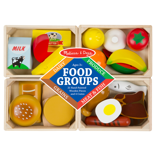 Melissa & Doug Food Groups Wooden Play Food Set