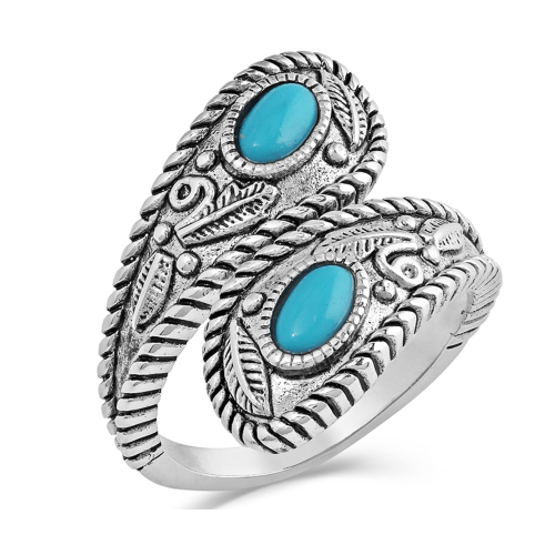 Montana Silversmiths Balancing The Whole Turquoise Open Ring