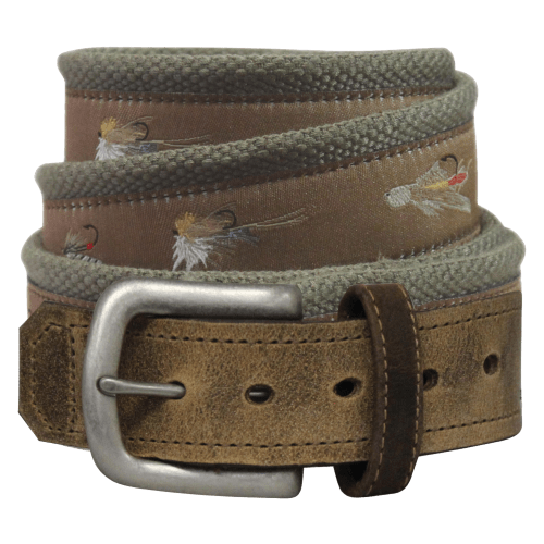 Bison Designs Leather Tip Pontoon Fish Bait Belt for Men