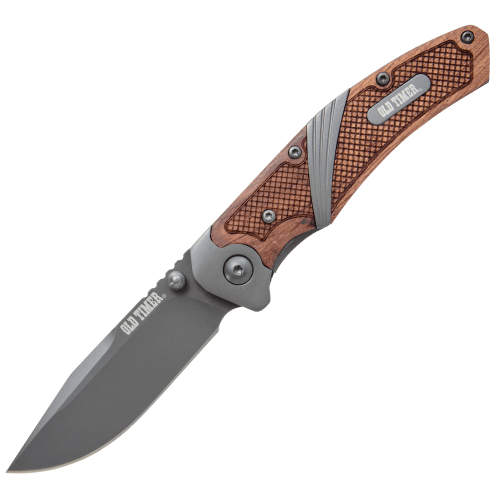 Old Timer Wood Ti-Nitride Spring-Assisted Knife