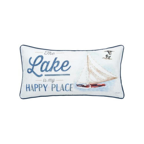 C&F Home The Lake Is My Happy Place Decorative Pillow